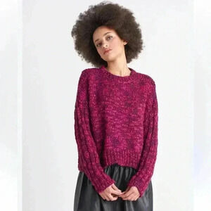 NWOT Dex Natasha Knit Sweater Fuchsia Pink Purple Chunky Knit Sweater Size 3X